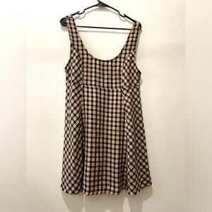 Barlow plaid mini midi dress